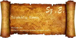 Szakály Emma névjegykártya