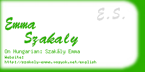emma szakaly business card